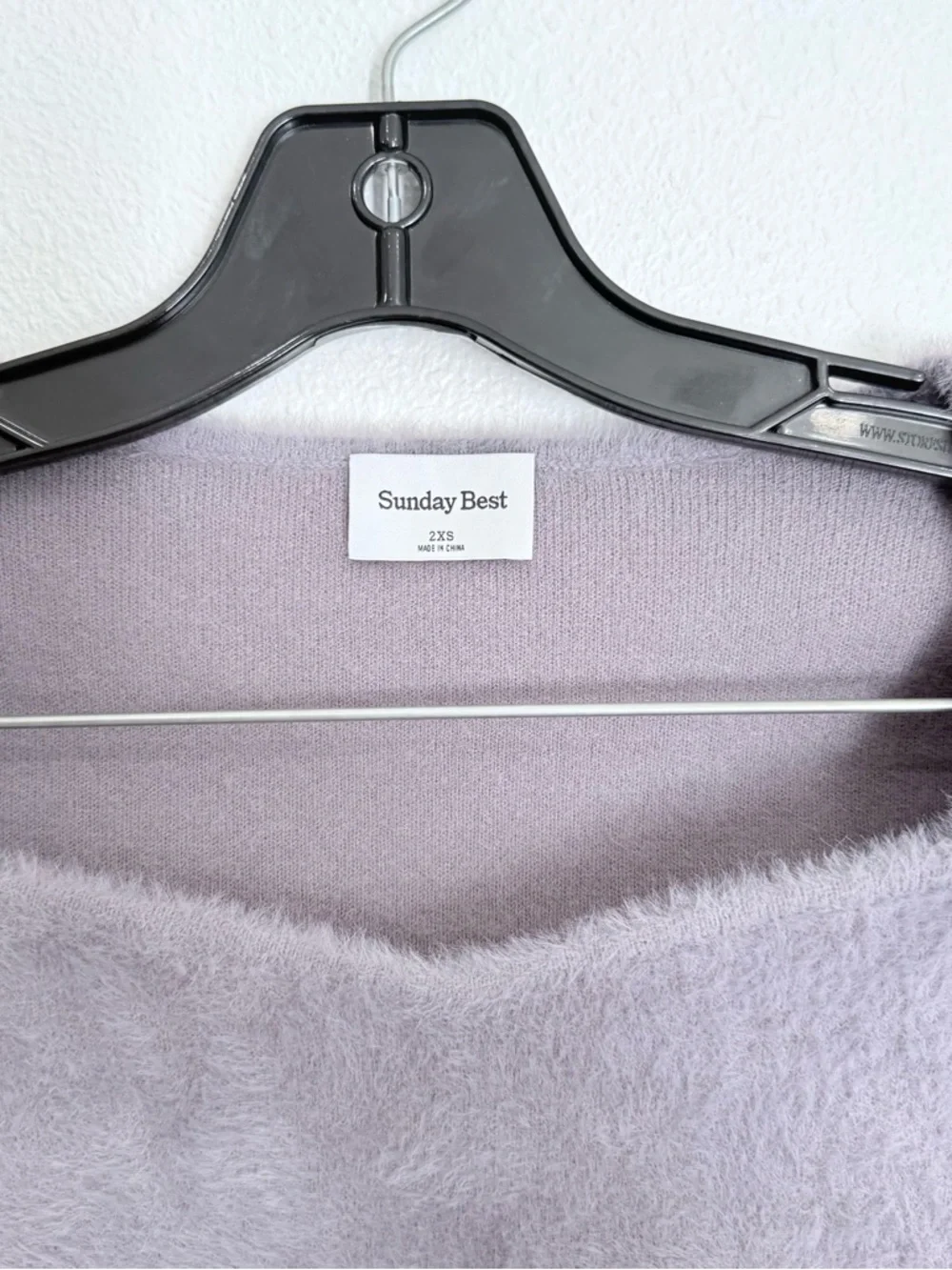 Aritzia Sunday Best Elsie Cropped Sweater Light Purple Women's Size XXS - Picture 4 of 5